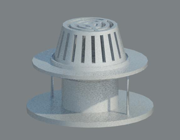 auto sizing roof drain