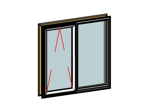 40mm Double Casement Window - even
