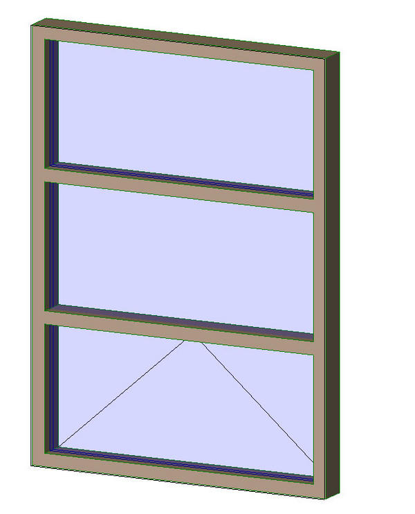 Aluminum Exterior Window 1x3