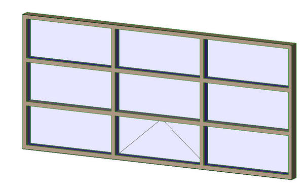 Aluminum Exterior Window 3x3