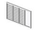 Metric Multibay Louvre Window with Adjustable Fixed Glass Panel