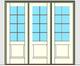 Kolbe Ultra Series Outswing Entrance Door 3-Wide 1-Panel Oak Sill Units