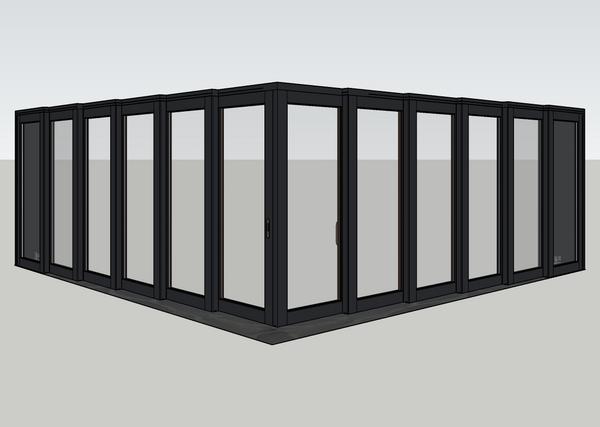 Kolbe Ultra Series SketchUp 7 TerraSpan 6-10-Panel Corner Stacking Dynamic Units