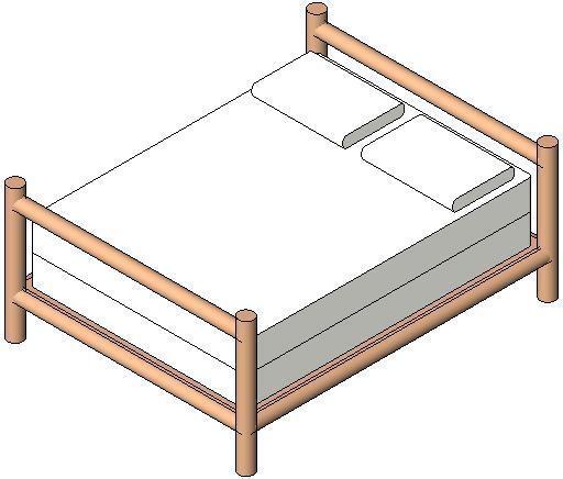 Log Framed Bed