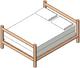 Log Framed Bed