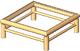 Log Framed Square Coffee Table