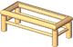 Log Framed Rectangle Coffee Table
