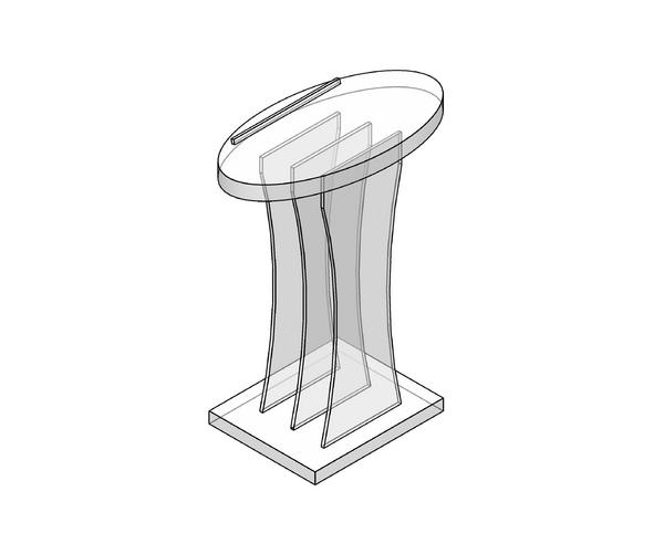 Clear Acrylic Podium / Lectern