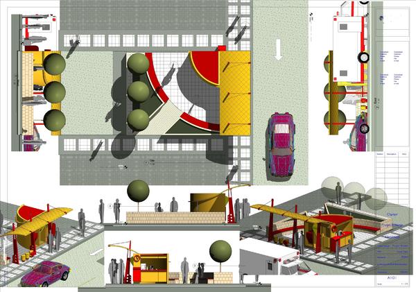 Street Bus Stop Park