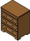 Simple 3 Drawer Night Stand