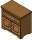 Simple Night Stand with 1 Drawer and 2 Doors