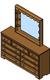 Simple 9 Drawer Dresser with Mirror