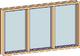Timber Framed Internal Window - Triple