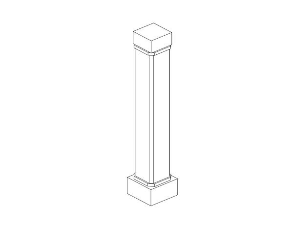 Column - Chamfered w base & cap - 001