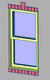 Double Hung Window w/ header an sill