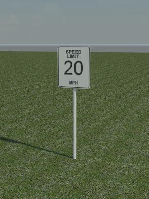 Speed Limit Sign 20