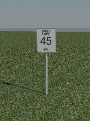 Speed Limit Sign 45