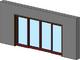 4-Panel Double Pocket Door