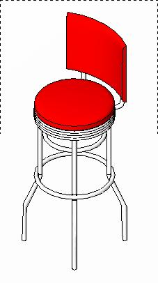Bar Stool w/ Back