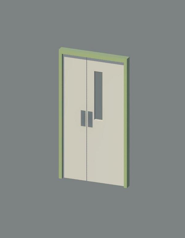 Double action 1 1/2 door