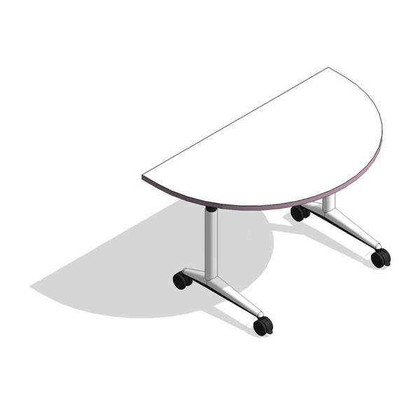 COALESSE_AKIRA - D-Shaped Flip Top w/L-Base (Adjustable Height)