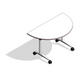 COALESSE_AKIRA - D-Shaped Flip Top w/L-Base (Adjustable Height)