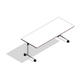 COALESSE_AKIRA - Rectangle Fixed Top w/L-Base and Casters (Adjustable Height)