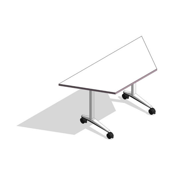 COALESSE_AKIRA - Trapezoid Fixed Top w/L-Base and Casters (Standard Height)
