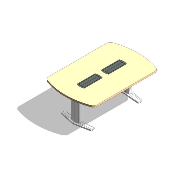 COALESSE_E-TABLE - Soft-Radius 6', Aluminum Base