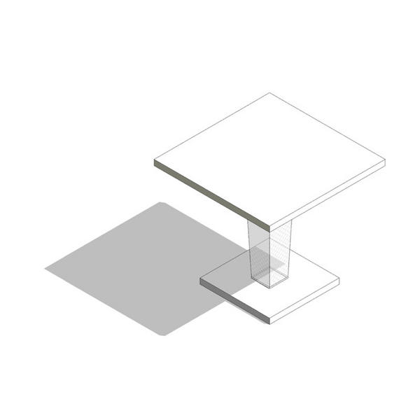 COALESSE_EMU - Ivy, Square Top Table