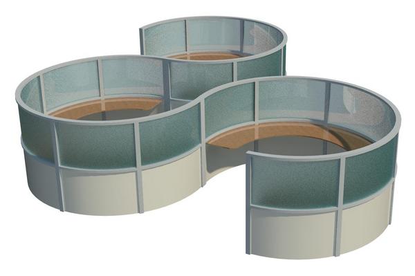 Contemporary Round Cubicle