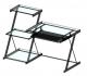 Desk - Computer - Glass Panels & Steel Frame