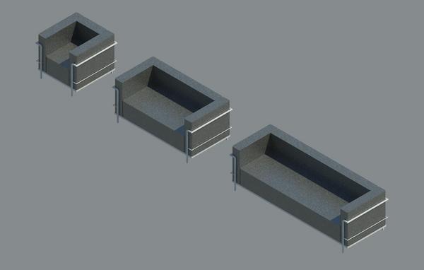 Couch - Le Corbusier Family - 1, 2, 3 seater
