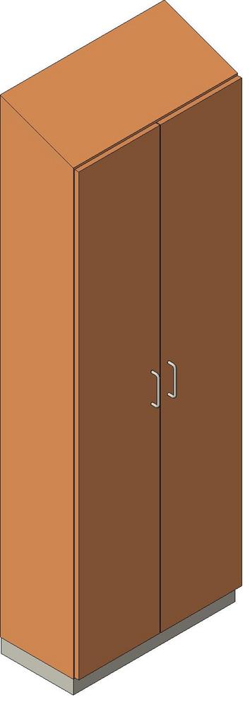 Steelcase Nurture - Folio - Bookcase 89''H Slope Top - Double Door-Five Shelf