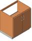 Steelcase Nurture - Folio - Storage Cabinet 33'' ADA - Double Door and One Shelf