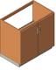 Steelcase Nurture - Storage Cabinet 36'' Base - Double Door and One Shelf