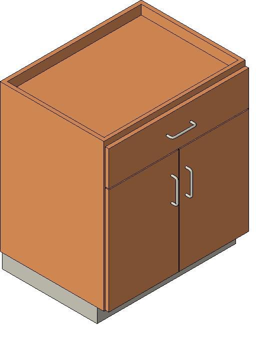Steelcase Nurture - Cabinet 36'' Base - One Drawer - Double Door-One Shelf